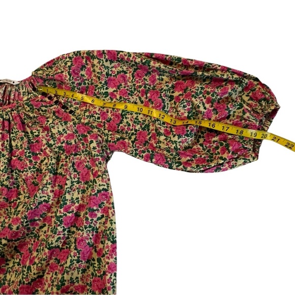 ZARA Blogger Favorite Voluminous Puff Sleeve Floral Printed Dress S Feminine - Picture 11 of 16